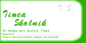 timea skolnik business card